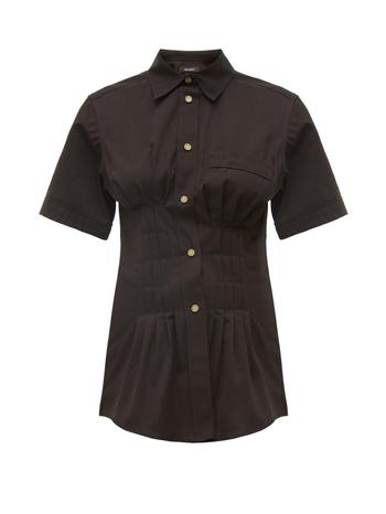 女士Isabel Marant, Isabel Marant | Gramy pleated cotton-canvas shirt商品图片 2.6折