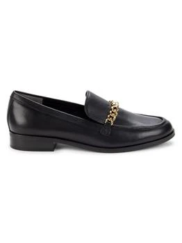 Stuart Weitzman | Owen Chain Leather Loafers,商家Saks OFF 5TH,价格¥1992