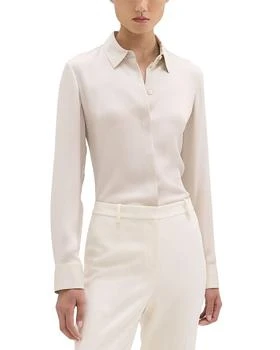 Theory | Classic Fitted Silk Shirt,商家Bloomingdale's,价格¥747