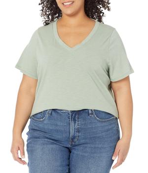 Madewell | Plus Whisper Cotton V-Neck Tee商品图片,6.4折起, 独家减免邮费