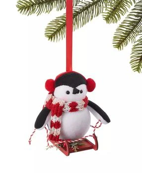 Holiday Lane | Christmas Cheer Peguin with Scarf and Earmuff Ornament, Exclusively at Macy's,商家Macy's,价格¥38
