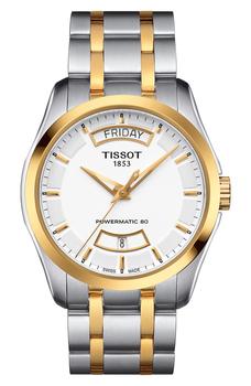 女士tissot automatic, Tissot | Couturier Automatic Bracelet Watch, 39mm商品图片 5.4折