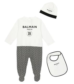 商品Balmain | Baby onesie, bib, and hat set,商家MyTheresa,价格¥2886图片