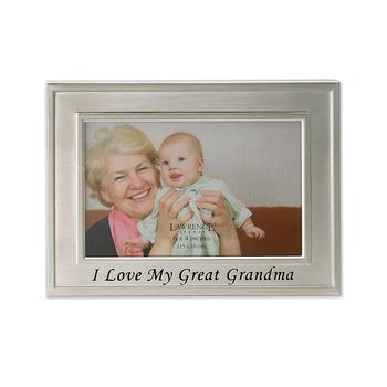 商品Lawrence Frames | Brushed Metal I Love My Great Grandma Picture Frame - Sentiments Collection, 4" x 6",商家Macy's,价格¥208图片