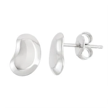 Classic | Sterling Silver Shiny Bean Stud Earrings,商家My Gift Stop,价格¥70