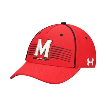 Under Armour | Men's Red Maryland Terrapins Iso-Chill Blitzing Accent Flex Hat商品图片,