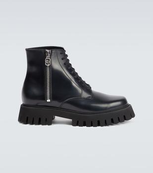 Gucci | Lace-up leather ankle boots商品图片,