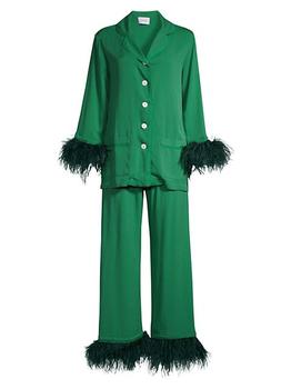 商品Party Feather-Embellished Pajama Set图片
