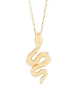Saks Fifth Avenue | 14K Yellow Gold Snake Pendant Necklace,商家Saks OFF 5TH,价格¥2460