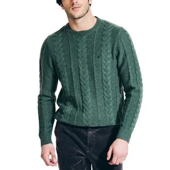 Nautica | Men's Cable Knit Pullover Crewneck Sweater 7.4折×额外8折, 额外八折