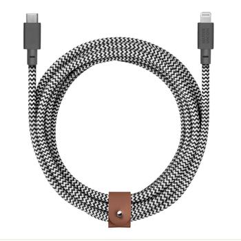 商品The Hut | Native Union Belt Cable 3m - USB C - Lightning - Zebra,商家The Hut,价格¥292图片