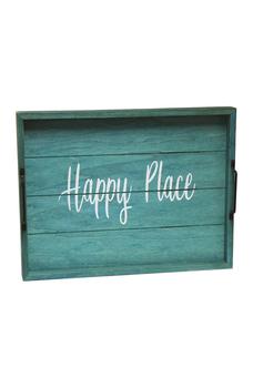 商品LALIA HOME | Decorative Wood Serving Tray with Handles - 15.5" x 12" - "Happy Place",商家Nordstrom Rack,价格¥179图片