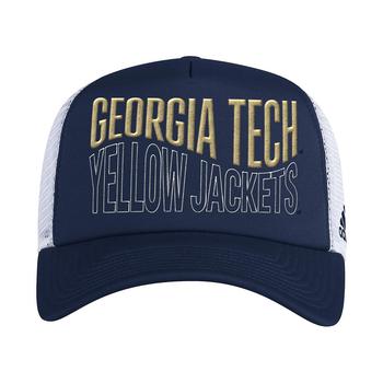 推荐Men's Navy and White Georgia Tech Yellow Jackets Wave Foam Trucker Snapback Hat商品