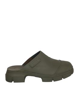 Ganni | GANNI CITY LOGO-PATCH MULES商品图片,7.4折