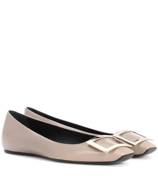 Roger Vivier, Roger Vivier | Belle Vivier leather ballet flats商品图片 