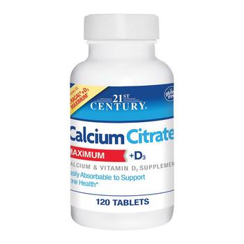 推荐21st Century Calcium Citrate Plus D Maximum Caplets, 120 Ea商品