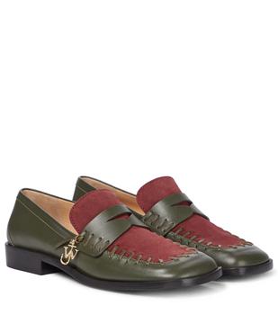 推荐Stitch leather loafers商品