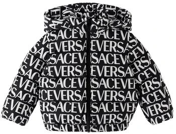 Versace | Baby Black Allover Down Jacket 6.9折