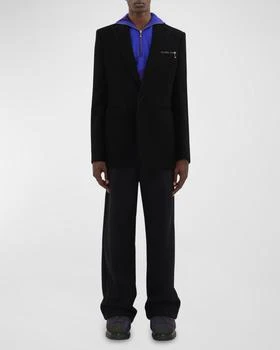 推荐Men's Suit Jacket with Zip Pocket商品