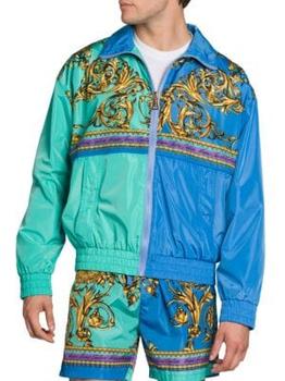 Versace | Garland Mockneck Polyester Jacket商品图片,3.9折, 满$150享7.5折, 满折