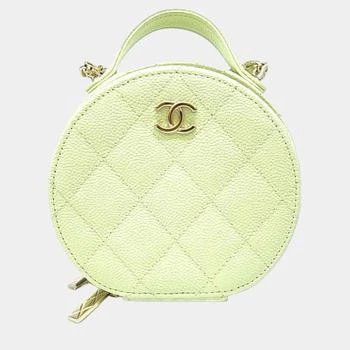 推荐Chanel Green Caviar Top Handle Round Cross Bag商品