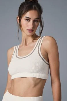 Alo | Tennis Club Sweater Knit Bra - Ivory/Gravel,商家Alo yoga,价格¥353