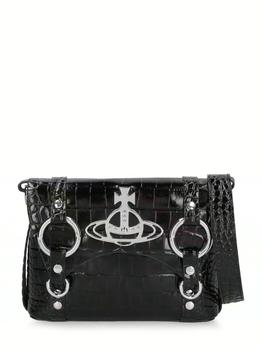 Vivienne Westwood | Kim Croc Embossed Leather Crossbody Bag商品图片,额外8折, 额外八折