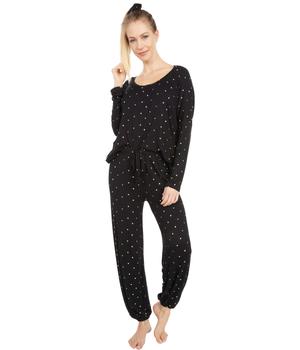 推荐Ultra Soft Heart Jersey Pajama + Scrunchie Set商品