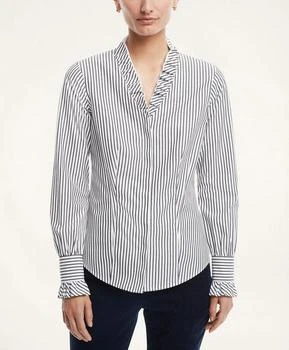 推荐Ruffle-Collar Non-Iron Stretch Supima® Cotton Shirt商品