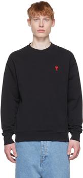 ssense真假, AMI | Black Ami de Cœur Sweatshirt商品图片 