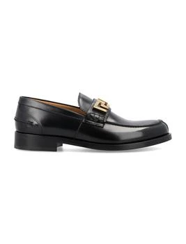 Versace | VERSACE La Greca plaque loafers 6.6折