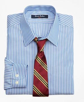 商品Brooks Brothers | Boys Non-Iron Supima® Cotton Broadcloth Ground Stripe Dress Shirt,商家Brooks Brothers,价格¥438图片