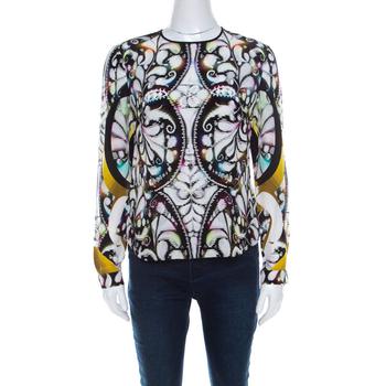 推荐Peter Pilotto Multicolor Paisley Print Silk Long Sleeve Blouse S商品