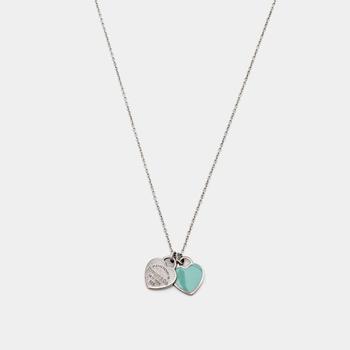[二手商品] Tiffany & Co. | Tiffany & Co. Return to Tiffany Blue Enamel Sterling Silver Heart Tag Pendant Necklace商品图片,4.4折, 满1件减$100, 满减