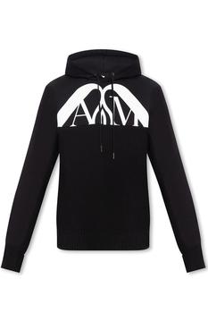 Alexander McQueen | Alexander McQueen Logo Printed Drawstring Hoodie商品图片,6.7折