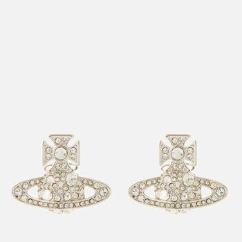Vivienne Westwood | Vivienne Westwood Francette Bas Relief Platinum-Tone and Crystal Earrings商品图片,