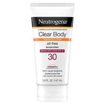 Neutrogena | Clear Body Oil-Free Sunscreen Lotion With SPF 30 Fragrance-Free商品图片,独家减免邮费