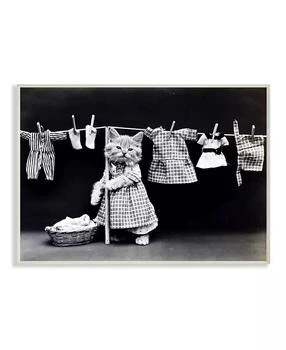 Stupell Industries | Kitten Does The Laundry Wall Plaque Art, 10" x 15",商家Macy's,价格¥337