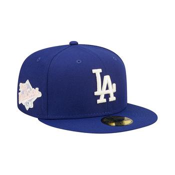 时尚mlb羽绒服男装, New Era | Men's Royal Los Angeles Dodgers Pop Sweatband Undervisor 1988 MLB World Series Cooperstown Collection 59FIFTY Fitted Hat商品图片 