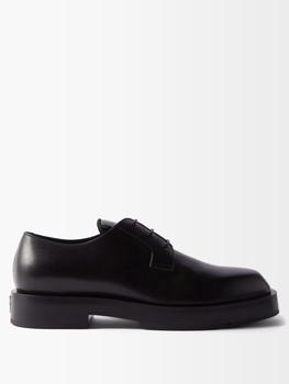 推荐4G square-toe leather Derby shoes商品