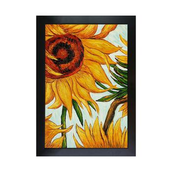 商品By Overstockart Sunflowers Detail with New Age Frame, 28.75" x 40.75"图片