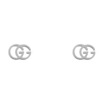 商品【预售3-7天】GUCCI/古驰 经典款18K金白金双G耳钉 094074J85029000图片