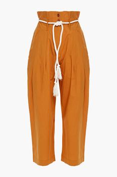 VANESSA BRUNO | Nardo cropped pleated cotton wide-leg pants商品图片,3.4折