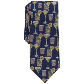 Bar III | Men's Norvelle Drink-Print Tie, Created for Macy's商品图片,4折, 独家减免邮费