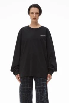 Alexander Wang | LONG SLEEVE TEE IN HIGH TWIST JERSEY,商家alexanderwang,价格¥1305