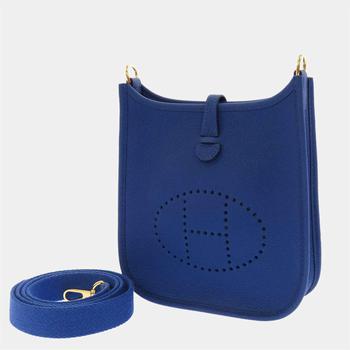 推荐Hermes Blue Taurillon Maurice Leather Evelyne TPM Shoulder Bag商品