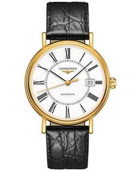 Longines | Longines Presence Automatic White Dial Black Leather Strap Men's Watch L4.922.2.11.2商品图片,7.4折