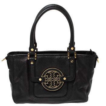 Tory Burch托特包, [二手商品] Tory Burch | Tory Burch Black Leather Mini Amanda Tote商品图片 6.1折