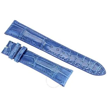 Hadley Roma | 21 MM Blue Alligator Leather Strap,商家Jomashop,价格¥373