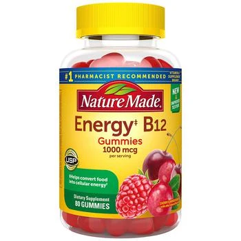 Nature Made | Energy B12 1000 mcg Gummies Cherry & Mixed Berries,商家Walgreens,价格¥97